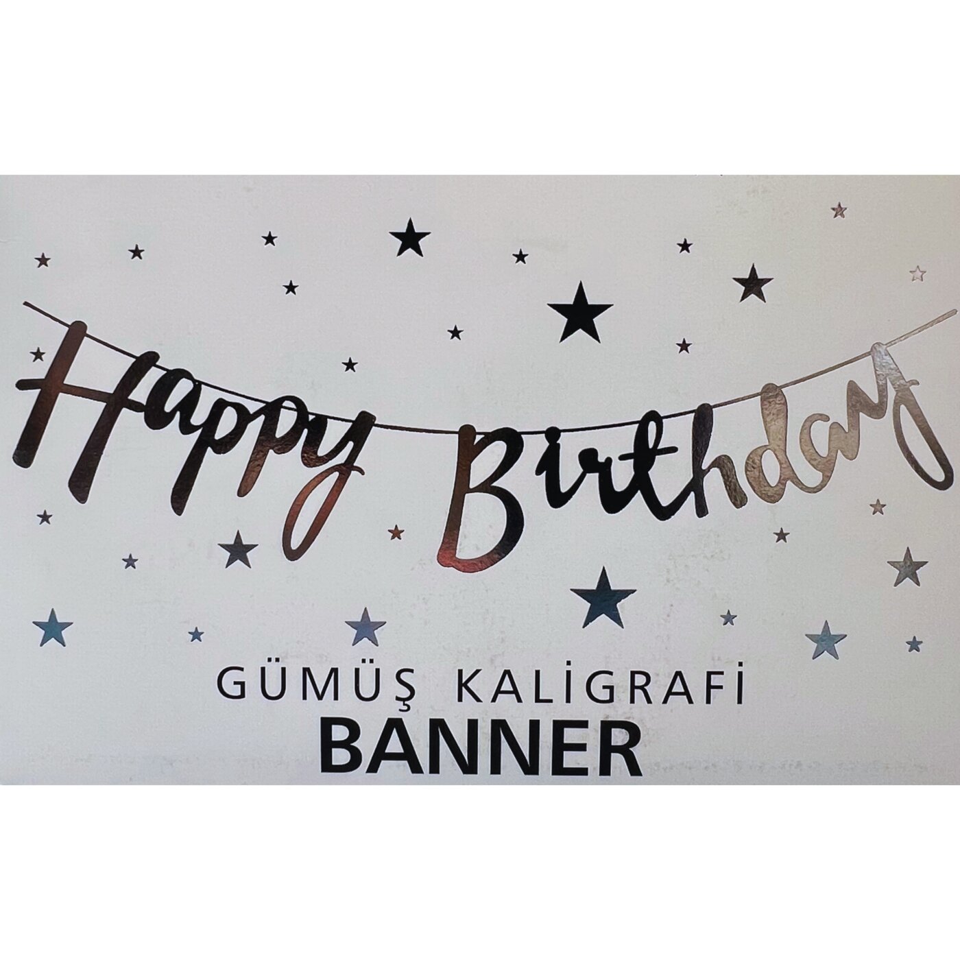 Bariş Gümüş Kaligrafi Happy Birthday Banner