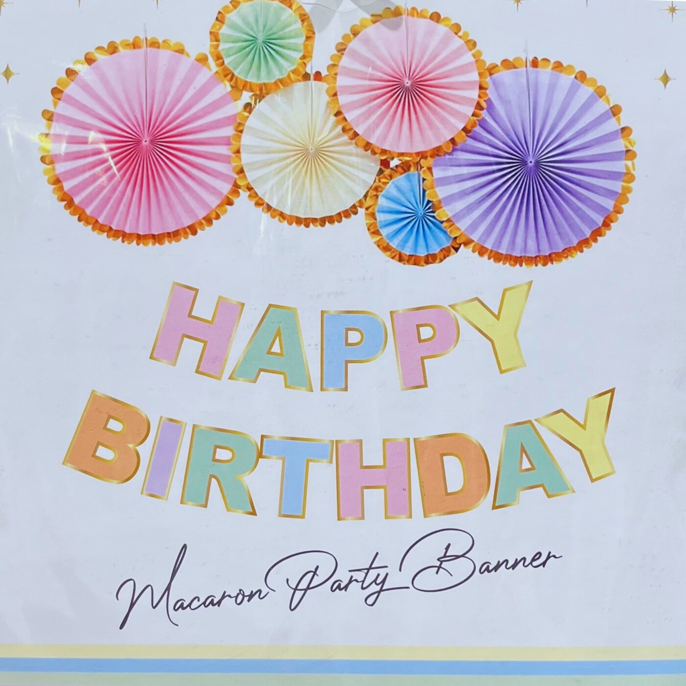 Bariş Happy Birthday Varak Baskıli Makaron Banner
