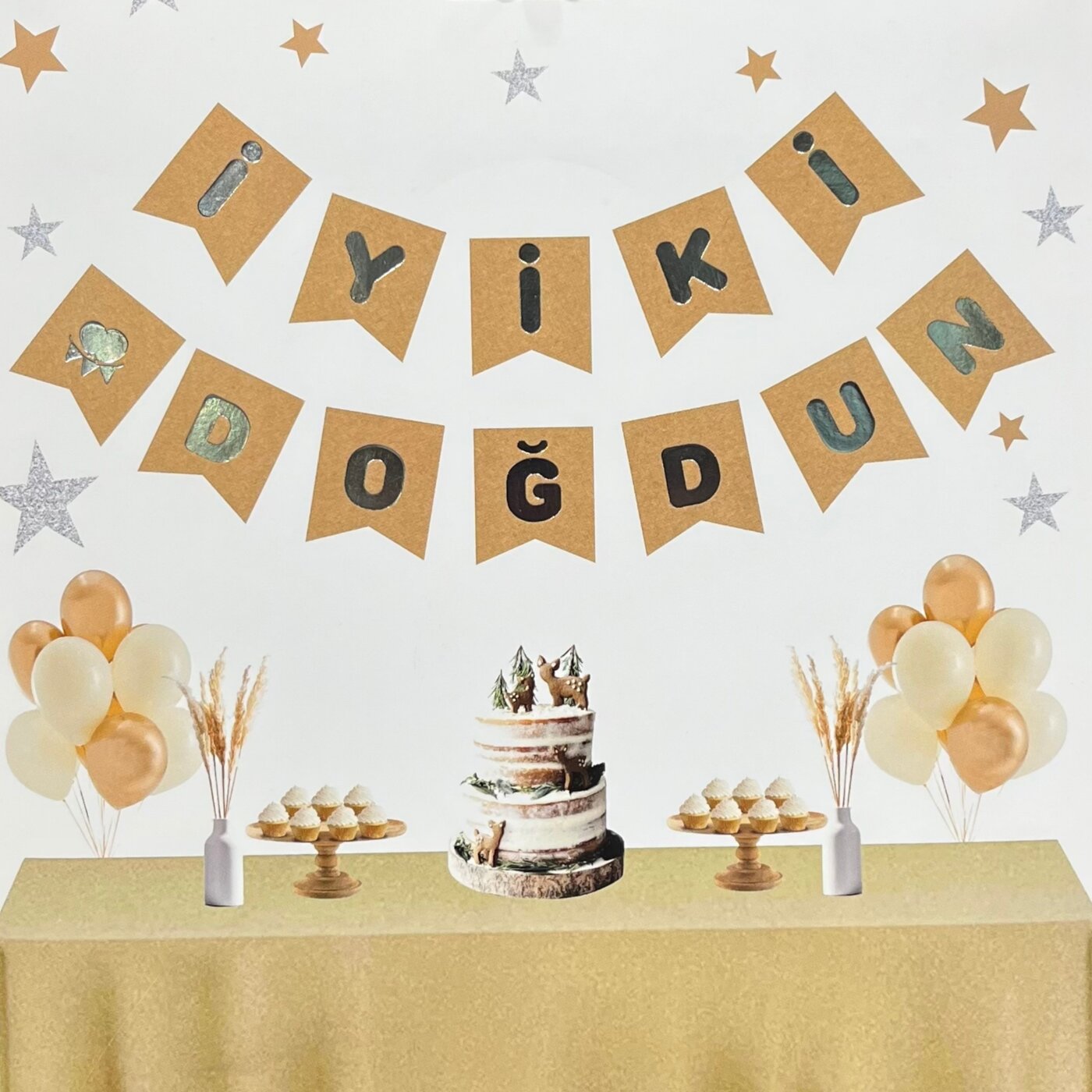 Bariş Kraft Gümüş İyi Ki Doğdun Banner
