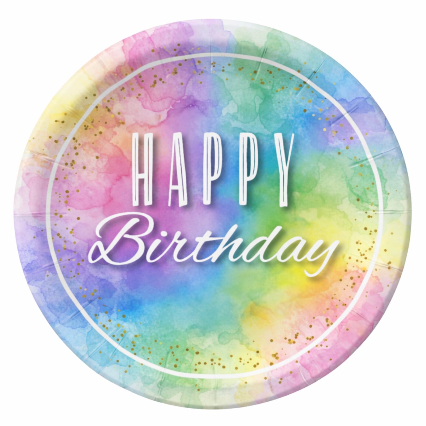 Mavi Taç Keçe Işıklı Happy Birthday